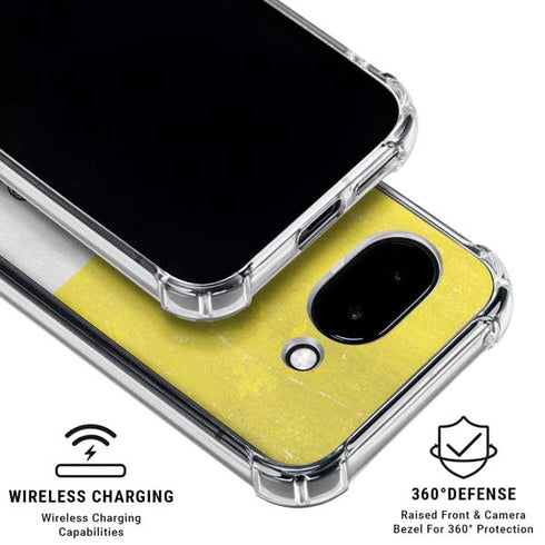 Vatican City Flag Distressed Google Pixel 9a Clear Case